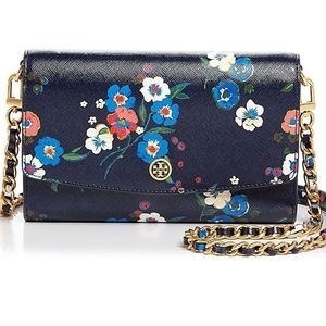 Tory Burch Parker Floral Print Crossbody Wallet